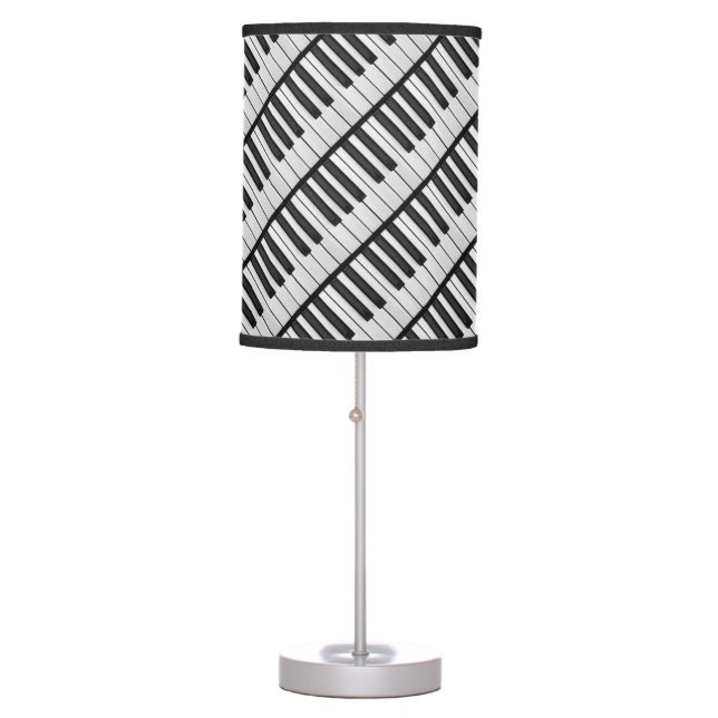 Black & White Piano Keys Table Lamp (Front)