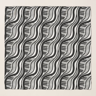 Black & White Piano Music Polka Dot Scarf