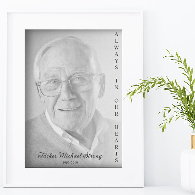 Black & White Picture for Funeral Service Poster (Creator Uploaded)