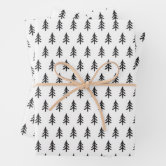 Minimal Masculine Kraft Black White Grey Christmas Wrapping Paper