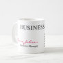 Black White Pink Elegant Modern Simple Coffee Mug