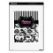 Black White Pink Striped Damask iPad 1 Skin