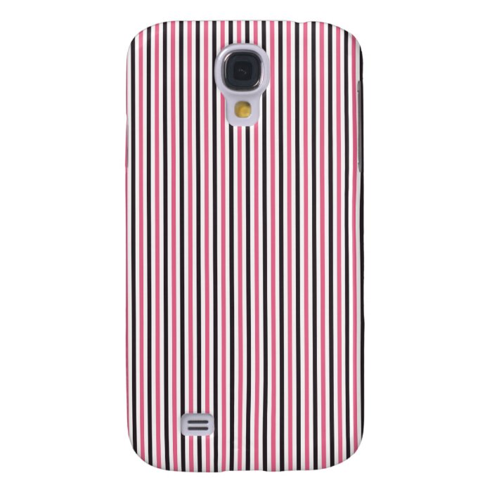 Black & White & Pink Stripes IPhone 3G Case Galaxy S4 Covers
