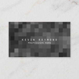 black & white pixels professional tech business card