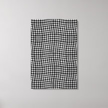 Black White Plaid Checker Seamless Pattern