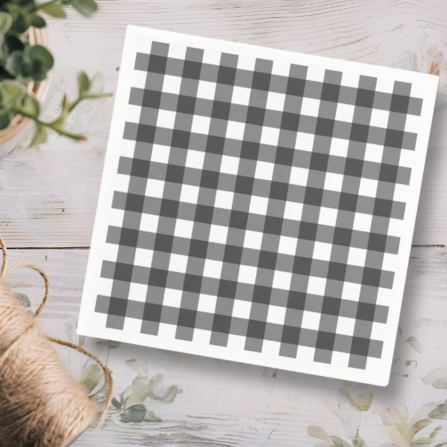 Black & White Plaid Gingham Napkins (Creator Uploaded)