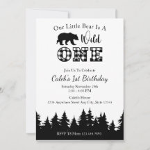 Black & White Plaid Lumberjack 1st Birthday