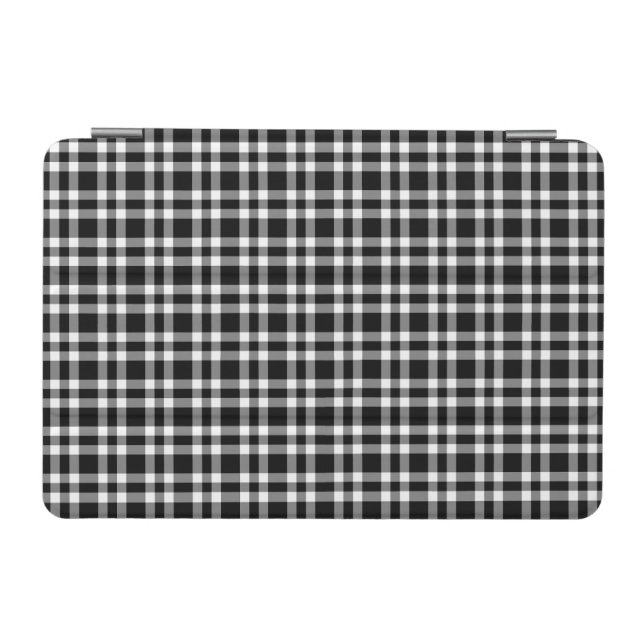 Black White Plaid Pattern iPad Mini Cover (Horizontal)