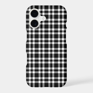 Black White Plaid Pattern iPhone 17 Case