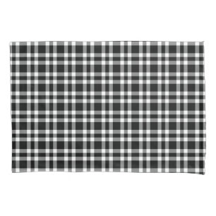 Black White Plaid Pattern Pillow Case