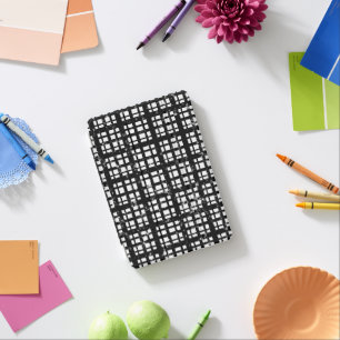 Black & White Plaid with Paint Splatter Crew Socks iPad Mini Cover