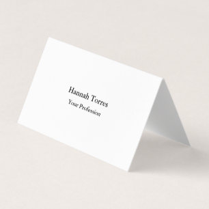 Black & White Plain Creative Modern Business Card