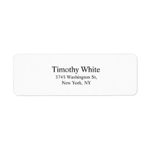 Black & White Plain Elegant Legible Modern Label
