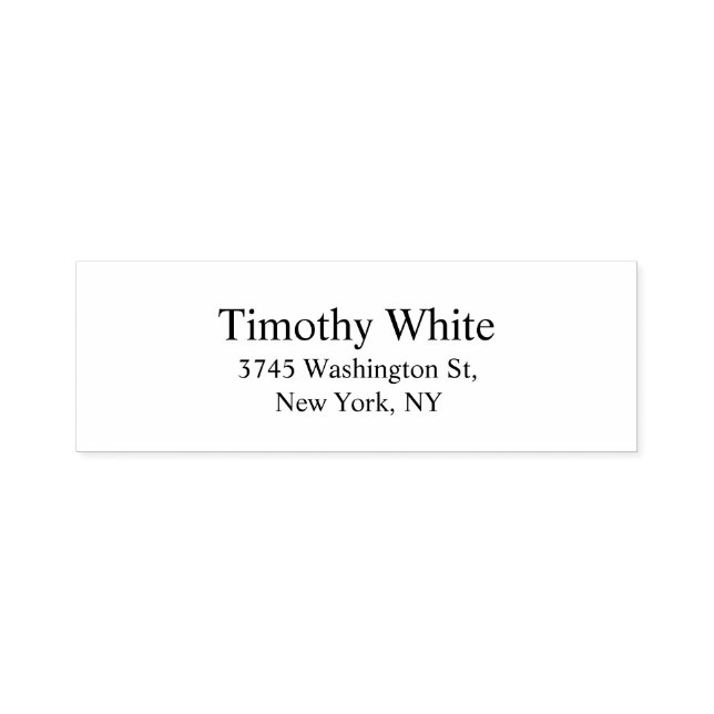 Black & White Plain Elegant Legible Modern Self-inking Stamp (Design)