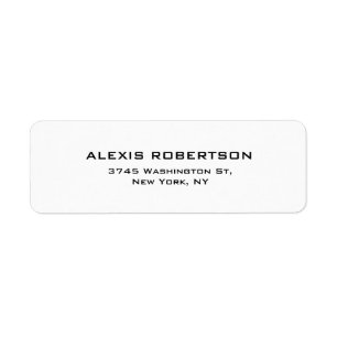 Black & White Plain Elegant Modern Trendy Minimal Label