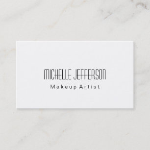 Black & White Plain Makeup Artist Business Card