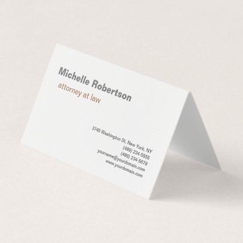 Black White Plain Minimalist Business Card