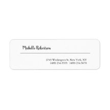 Black White Plain Minimalist Personalized