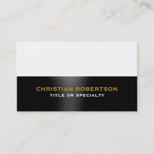 Black White Plain Modern Consultant Business Card