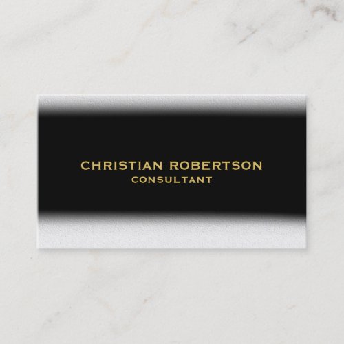 Black White Plain Modern Consultant Business Card