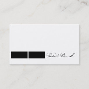 Black White Plain Modern Consultant Business Card