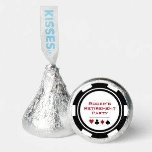 Black & White Poker Chip Retirement Party Hershey®'s Kisses®