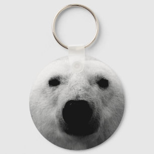 Black & White Polar Bear Keychain