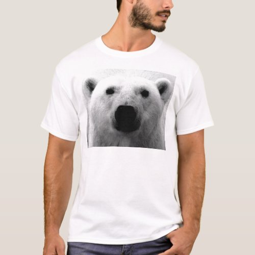 Black  White Polar Bear T_Shirt