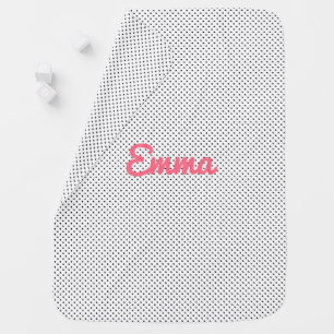Black White Polka Dot Baby Blanket