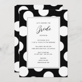 Black & White Polka Dot Border Bridal Shower Invitation (Front/Back)