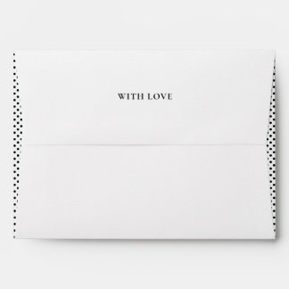 Black & White Polka Dot Bridal Shower Envelope