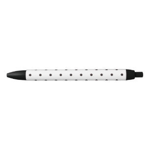 Black & White Polka Dot Christmas Print Pattern Pen