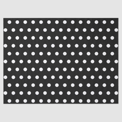 BLACK WHITE POLKA DOT CUSTOMIZED STYLISH SIMPLE TISSUE PAPER