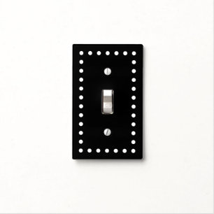 Black & White Polka Dot Light Switch Cover