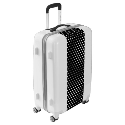 Black  White Polka Dot Luggage Black Luggage