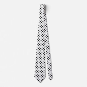 Black White Polka Dot Neck Tie