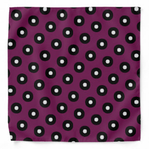 Black/White Polka Dot Pattern Bandana
