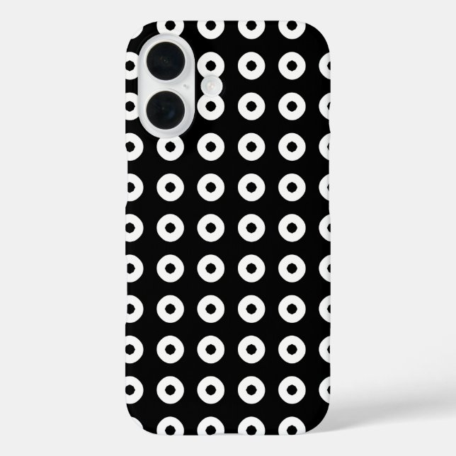 Black/White Polka Dot Pattern Case-Mate iPhone Case (Back)