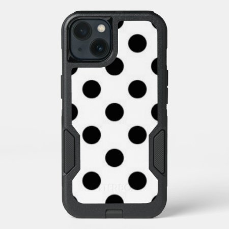 Black White Polka Dot Pattern Print Design Iphone 13 Case