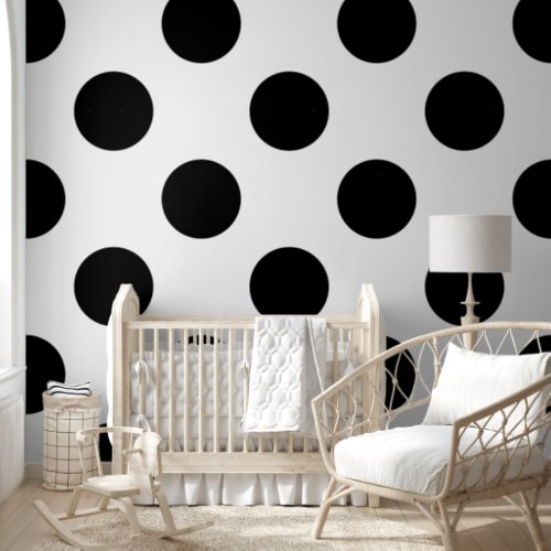 Black  White Polka Dot Pattern Wallpaper