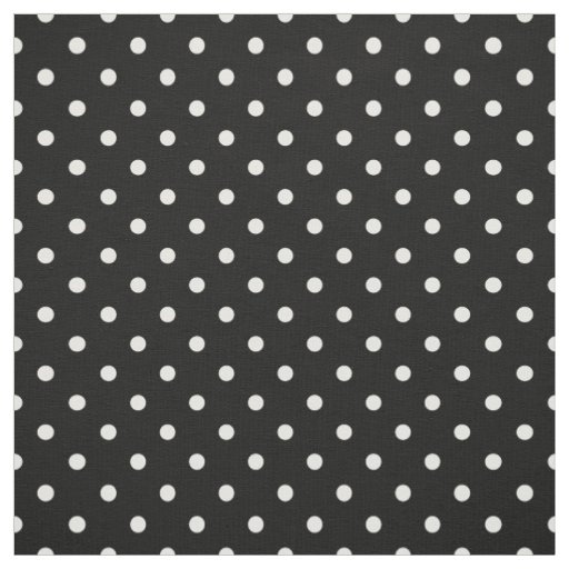 Black White Polka Dot Spot Pattern Fabric