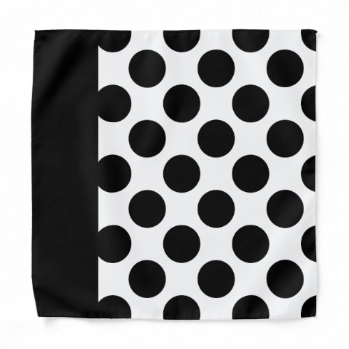 Black  White Polka dots Bandana