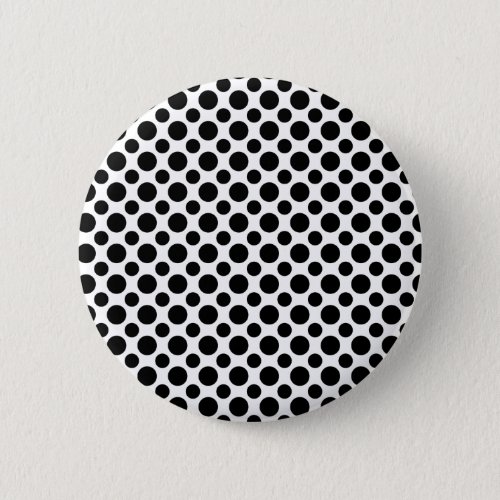 Black White Polka Dots Big and Small Button