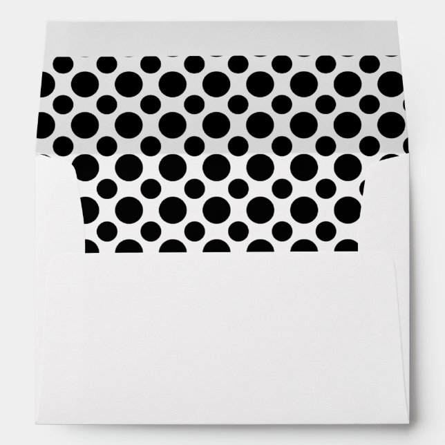 Black White Polka Dots Big and Small Envelope (Back (Bottom))