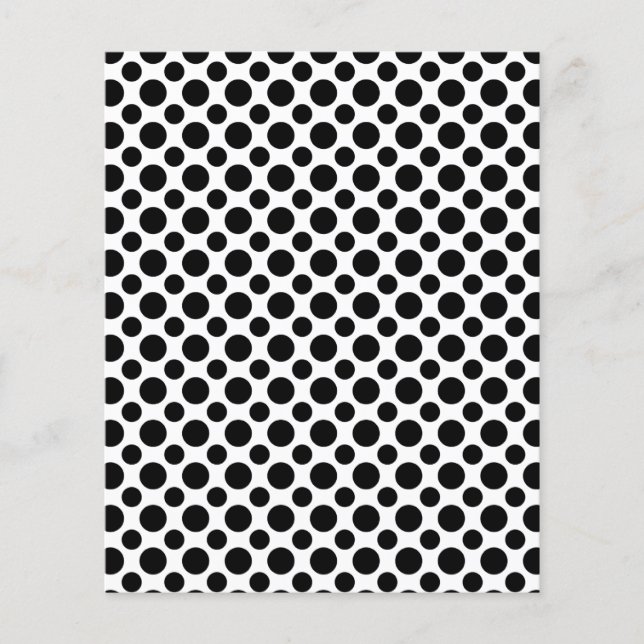 Black White Polka Dots Big and Small Flyer (Front)