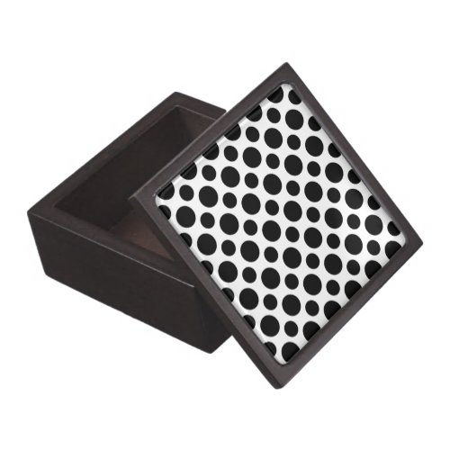 Black White Polka Dots Big and Small Gift Box