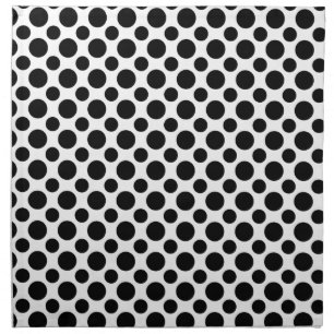 Black White Polka Dots Big and Small Napkins