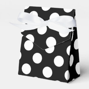 Black & White Polka Dots Birthday Party Favor Boxes