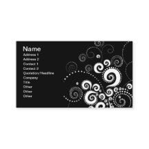Black & White Polka Dots business card