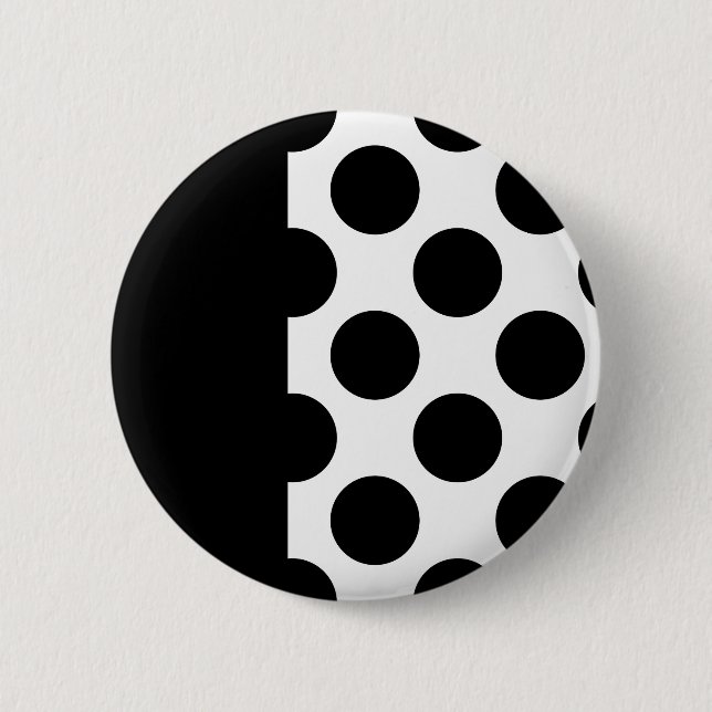 Black & White Polka dots Button (Front)
